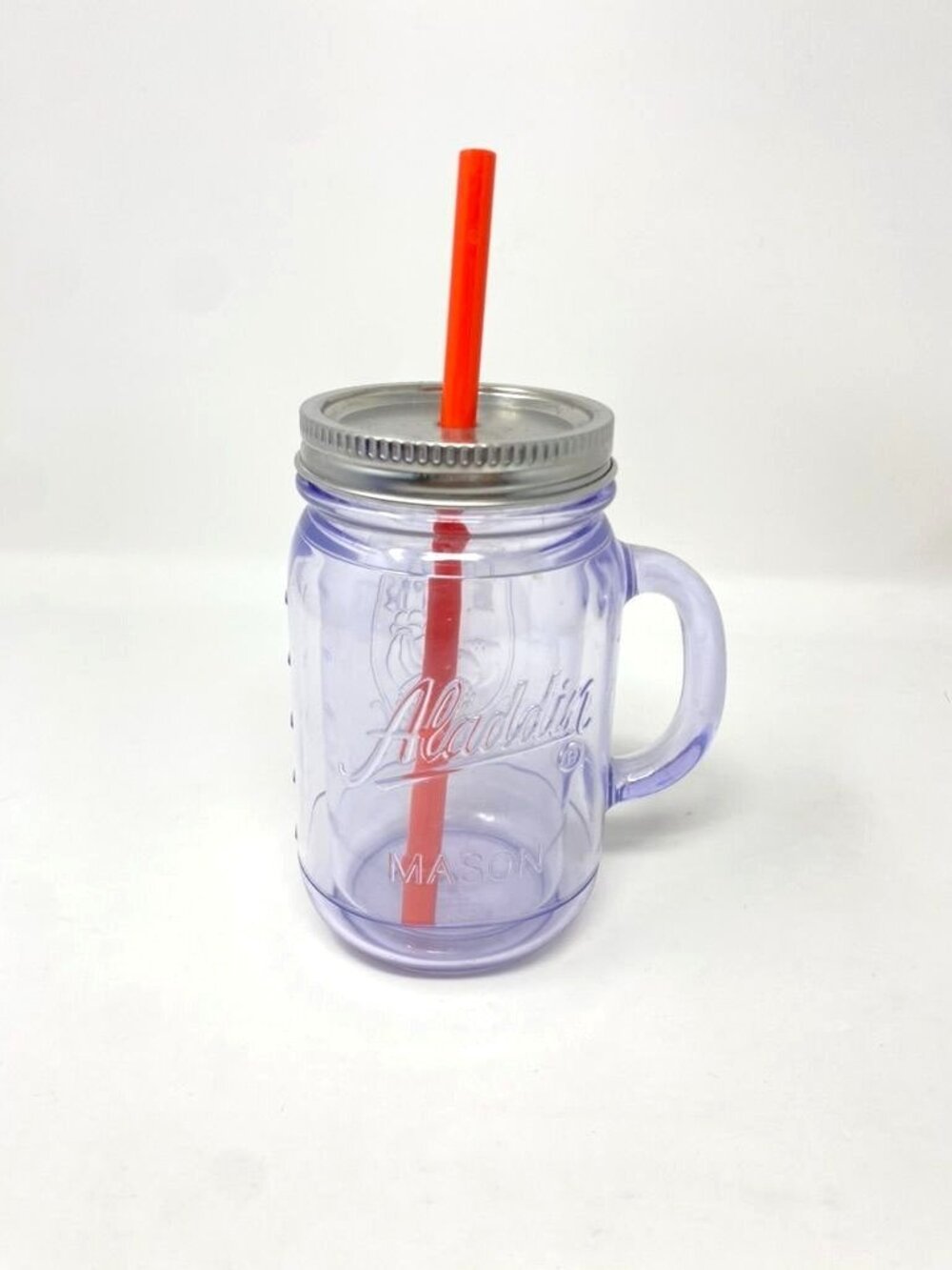 Aladdin 20 Oz Clear Insulated Mason Tumbler Double Wall Novelty Preowned
